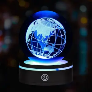 USBli Dünya Tasarımlı Dönen Cam Küre