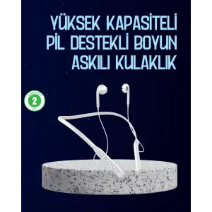 USB Şarjlı Uzun Ömürlü Boyun Askılı Bluetooth Kulaklık