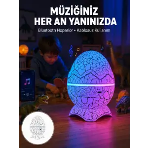 Uzaktan Kumandalı, USB Girişli, Döner Projektör Lamba Yeni Nesil