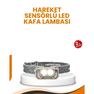 Uzun Menzilli Sensörlü LED Kafa Lambası Kamp ve Yürüyüş
