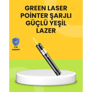 Uzun Mesafe Görünürlüklü Yeşil Lazer Pointer Şarjlı