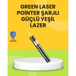 Uzun Mesafe Görünürlüklü Yeşil Lazer Pointer Şarjlı