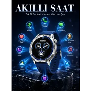 Uzun Süreli Pil Ömrüne Sahip AMOLED Akıllı Saat 3 Kordonlu Tasarım
