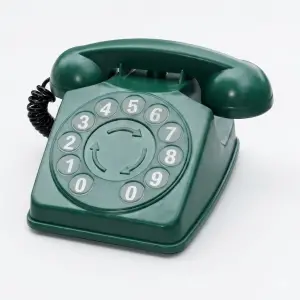 Vintage Home Retro Çevirmeli Klasik Antika Görünümlü Numaratik Telefon Dekor Yeşil