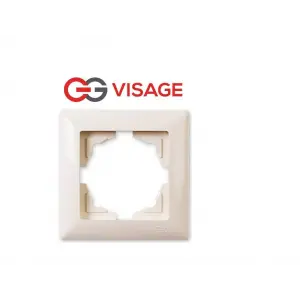 Visage Krem Tekli Çerçeve - Priz ve Anahtar İçin Uyumlu Çerçeve