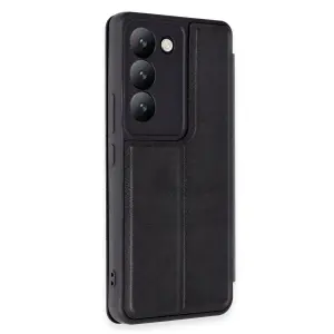 Vivo V30 Lite 4g Kılıf Flip Cover - Siyah