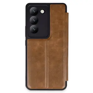 Vivo V30 Lite 4g Kılıf Flip Cover - Taba