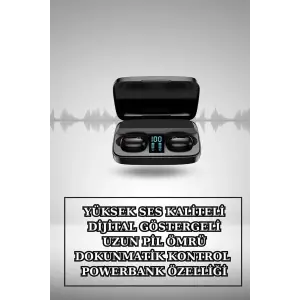 Wireless Şarjlı Pembe Akıllı Saat ve Kablosuz Bluetooth Kulaklık Dokunmatik Kontrol