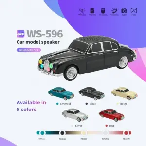 Ws-596 Araba Görünümlü Kablosuz Bluetooth Hoparlör Siyah Bx40
