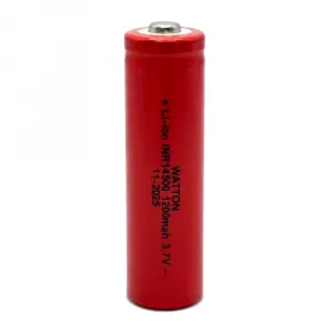 WT-14500 1200mAh 3.7V Li-ion Şarj Edilebilir Pil - Kırmızı