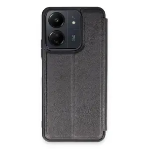 Xiaomi Redmi 13c Kılıf Flip Cover - Siyah