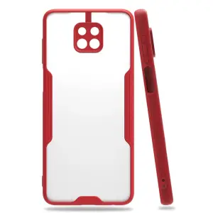 Xiaomi Redmi Note 9s Kılıf Platin Silikon - Kırmızı