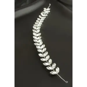 Yaprak Taşlı Saç Aksesuarı