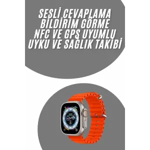 yeni nesil Akıllı Saat Android ve İOS Uyumlu 49 MM NFC Özelliği GPS Takibi