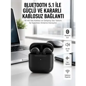 Yeni Nesil Bluetooth Kulaklık İOS Android Uyumlu HD Ses Performansı