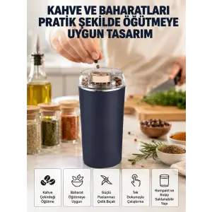 Yeni Nesil Kahve ve Baharat Öğütücü Paslanmaz Çelik Kahve Değirmeni