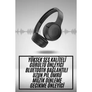 Yeni Nesil Kulak Üstü Bluetooth Kulaklık Type-C Girişli Yüksek Ses Kaliteli