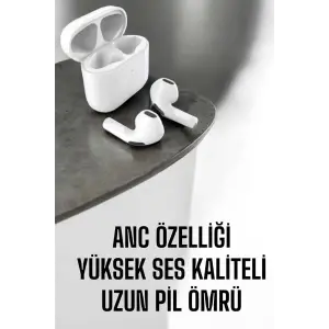 Yeni Nesil Pro Bluetooth Kulaklık Uzun Pil Ömrü Beyaz