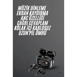 Yeni Nesil Pro Ekranlı Bluetooth Kulaklık 5.0 Bluetooth