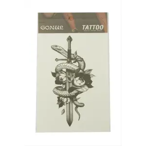 Yılan Kılıç Tattoo Dövme Sticker