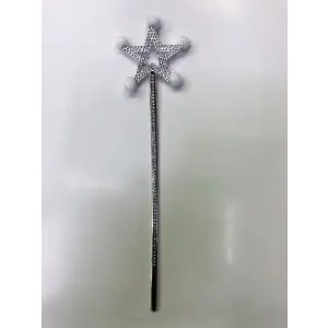 Yıldız Peri Asası Sihirli Değnek Beyaz Ponponlu
