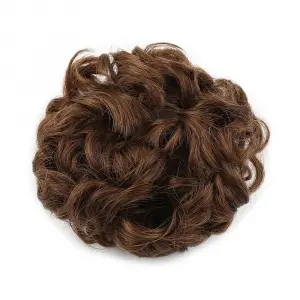 Yoğun lı Lastikli Topuz Toka / Karamel