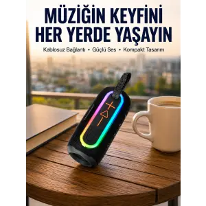 Yüksek Ses Kaliteli Kablosuz Hoparlör LED Işıklı Yeni Nesil