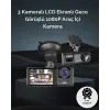 1. 3 Kameralı Full HD Araç Kamerası – Ön, İç ve Arka Görüş ile %100 Kapsama