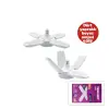 1+4 Kollu - Yapraklı Pervane Modeli Papatya Beyaz Led Lamba Ampul 40w - E27 P-6040b Bx40