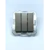 1 Adet Makel Karea Füme Üçlü Anahtar Çerçevesiz