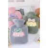 1 Litre Polar Peluş Örgülü,kurdeleli Saçlı Kız Model Sıcak Su Torbası Bx40
