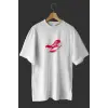 1 Mayıs Emekçiler Günü Baskılı Oversize Bisiklet Yaka T-shirt - Beyaz