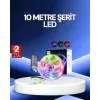 10 Metre Smart Şerit Led Bluetooth Telefon Kontrollü USB Enerjili