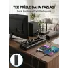 10 Prizli USB Destekli Çoklu Priz Type-C Şarj Girişli Güvenli Güç Ünitesi