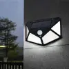 100 Ledli 3 Farklı Aydınlatma Ayarlı Solar Güneş Enerjili Hareket Sensörlü Bahçe Duvar Lambası Bx40