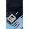 100w Geri Çekilebilir Makaralı Çoklu Şarj Kablosu Alüminyum Kutu Lightning Micro Type-c Şarj Kablosu