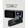 1080P 3 Kameralı Araç DVR – Döngü Kayıt ve Geri Görüş Özellikli