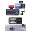 1080p Sürüş Kaydedici 2 İnç Araç Araba Ön İç Arka DVR IPS Ekran