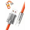 120W Silikon Metal Uçlu LED Işıklı 3 In1 Şarj Kablosu 1.2m