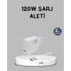 120W Süper Hızlı Şarj Adaptörü – Type-C Kablo Dahil, Yüksek Voltaj Korumalı