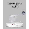 120W Süper Hızlı Şarj Adaptörü – Type-C Kablo Dahil Yüksek Voltaj Korumalı