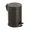 12lt Siyah Pedallı Metal Çöp Kovası Bx40