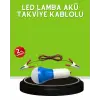 12V LED Ampul Anahtarlı Kablolu Pratik Aydınlatma