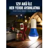 12V LED Ampul Timsah Kıskaçlı Taşınabilir Aydınlatma