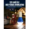 12V LED Ampul Timsah Kıskaçlı Taşınabilir Aydınlatma