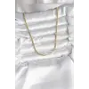14K Gold Renk Kaplama Zincir Model CM Kadın Kolye 5886