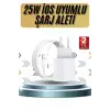 15/Pro/Pro Max 20W İOS Uyumlu Hızlı Şarj Aleti Adaptörlü Beyaz
