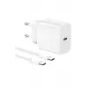 15/Pro/Pro Max 20W İOS Uyumlu Hızlı Şarj Aleti Adaptörlü Beyaz