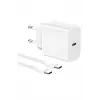 15/Pro/Pro Max 25W İOS Uyumlu Hızlı Şarj Aleti Adaptörlü Beyaz