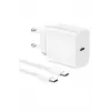15/Pro/Pro Max 25W İOS Uyumlu Hızlı Şarj Aleti Adaptörlü Beyaz